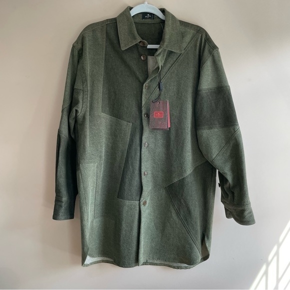 NWT ETRO Vanessa Patchwork Denim Button Up Shirt - Picture 6 of 15